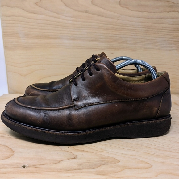 SAMUEL HUBBARD FOUNDER Oxford Shoes Sz 12 W Leather Vibram Soles M2100-041 Brown - Picture 3 of 7